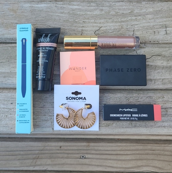 Seven Piece Makeup and Earring Bundle - Picture 1 of 9